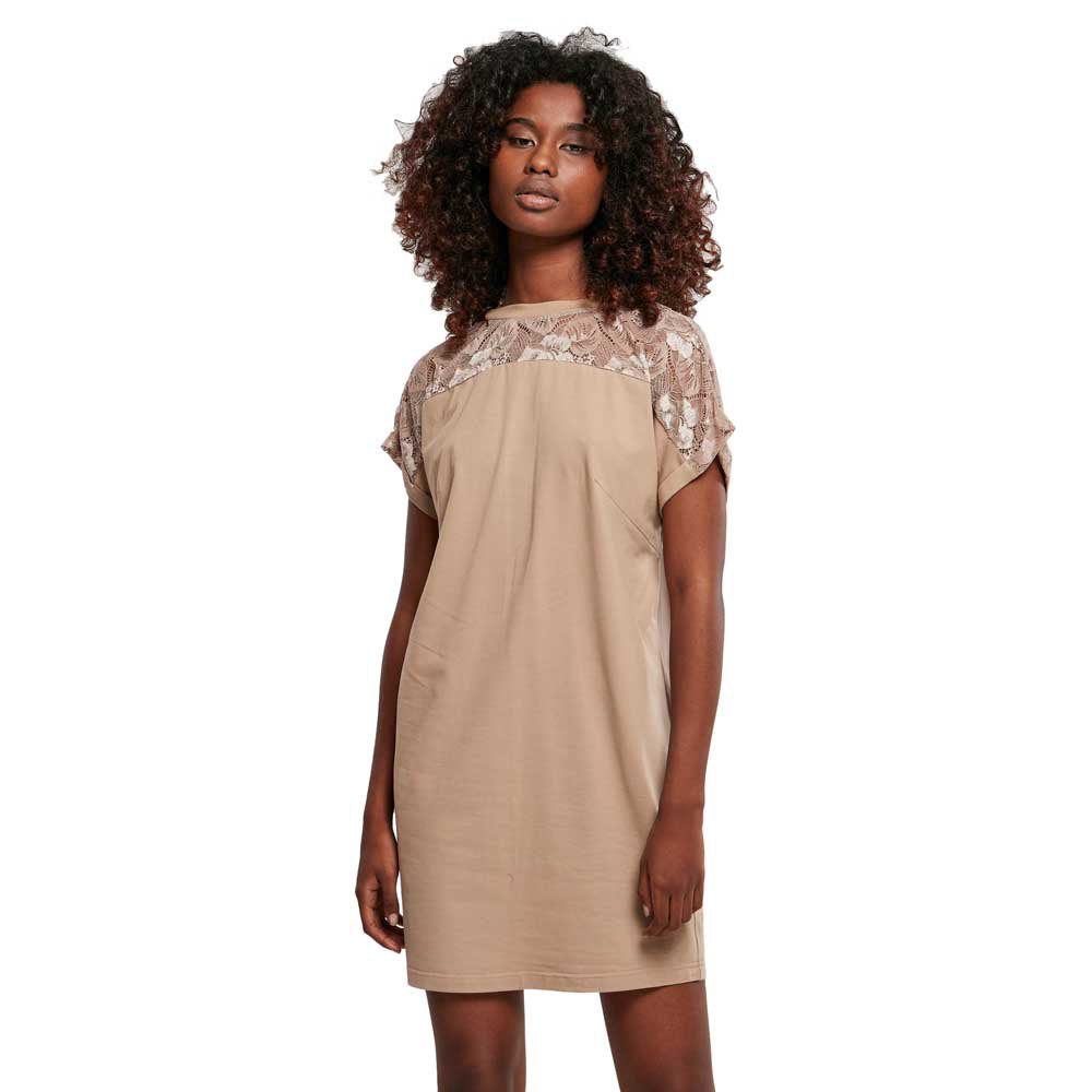 цена Короткое платье Urban Classics Lace, коричневый