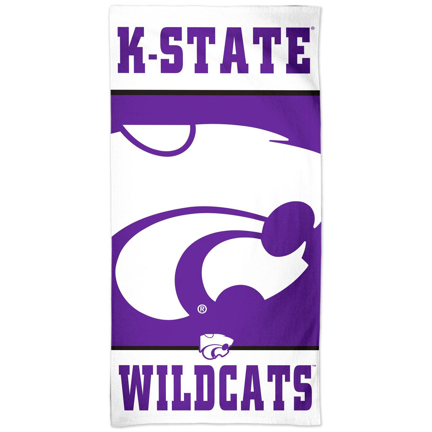 Пляжное полотенце Spectra с логотипом команды WinCraft Kansas State Wildcats 30 x 60 дюймов