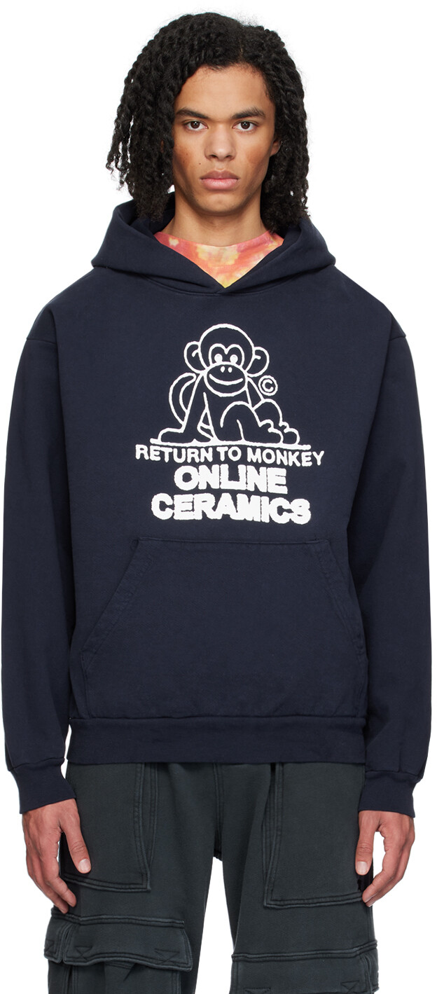 

Темно-синее худи «Return To Monkey» Online Ceramics