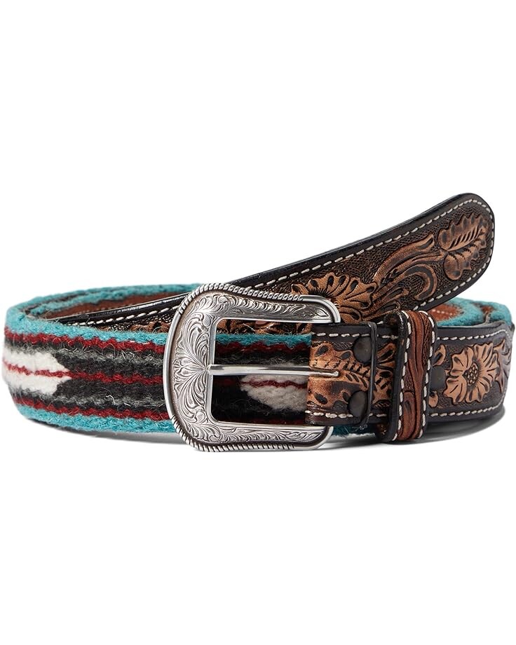 

Ремень M&F Western 3-D Arrow Pattern Wool with Emboss Tabs, коричневый