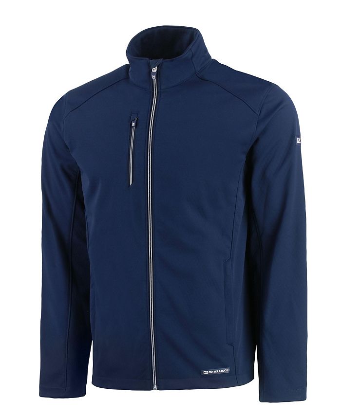 цена Мужская куртка Evoke Eco Softshell из переработанного материала с полной молнией Cutter & Buck, синий