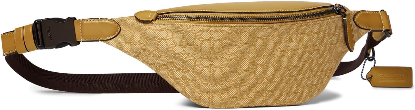 

Поясная сумка Charter 7 из жаккарда Micro Signature COACH, цвет Yellow/Flax