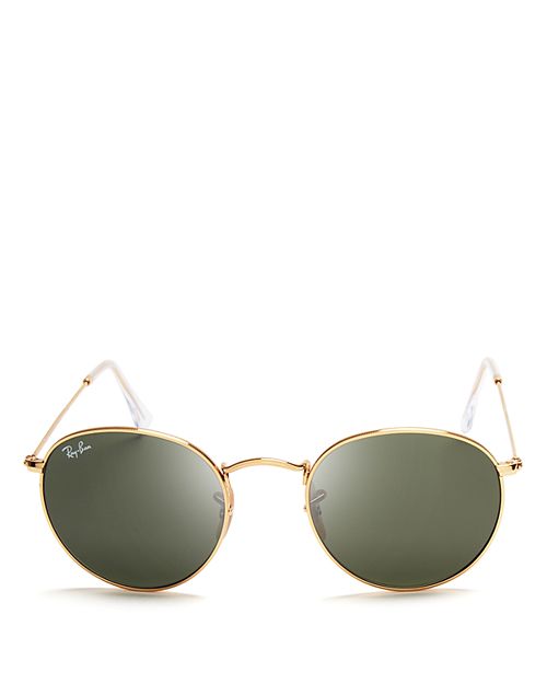 Круглые солнцезащитные очки Icons, 53 мм Ray-Ban, цвет Gold