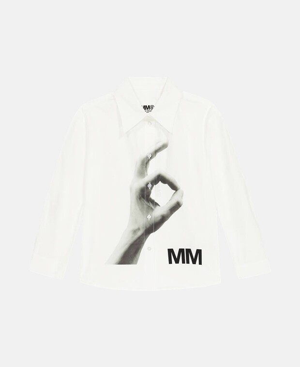

Блузка с длинными рукавами MM6 Maison Margiela Kids, белый