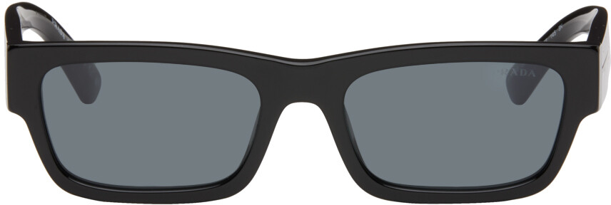 

Черные солнцезащитные очки Iconic с металлической пластинкой Prada Eyewear