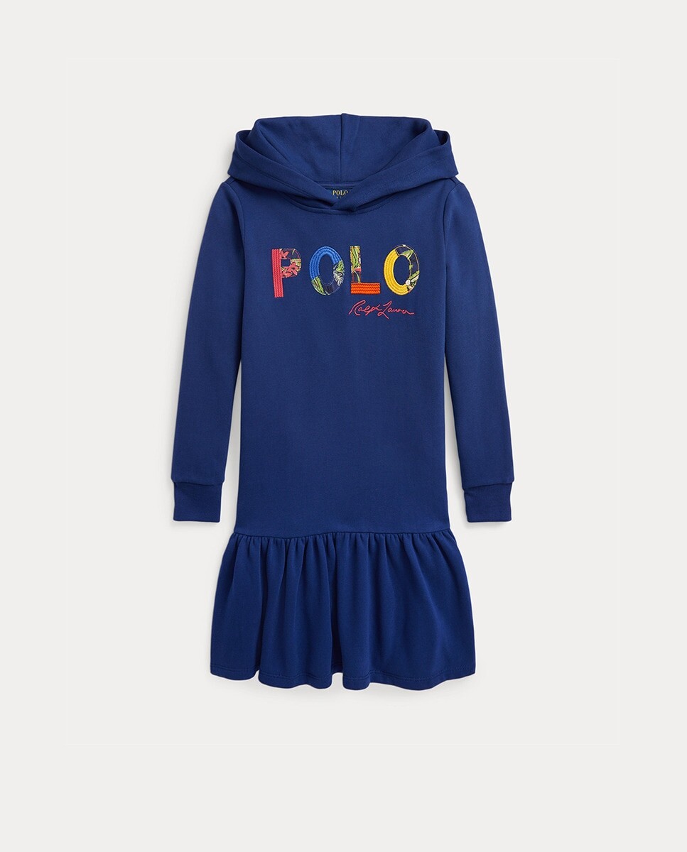 

Платье для девочки темно-синее с капюшоном Polo Ralph Lauren, темно-синий
