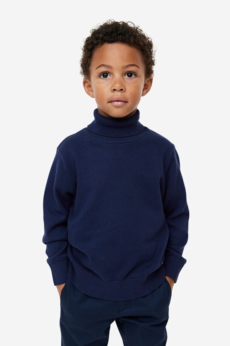 

Хлопковый свитер с высоким воротником H&M