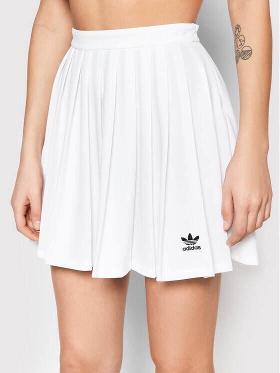 

Плиссированная юбка стандартного кроя Adidas, белый