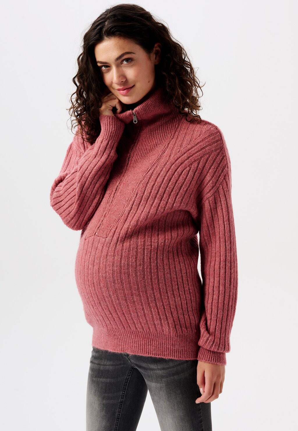

Свитшот Esprit ДЛЯ МАТЕРИНСТВА, темно-розовый