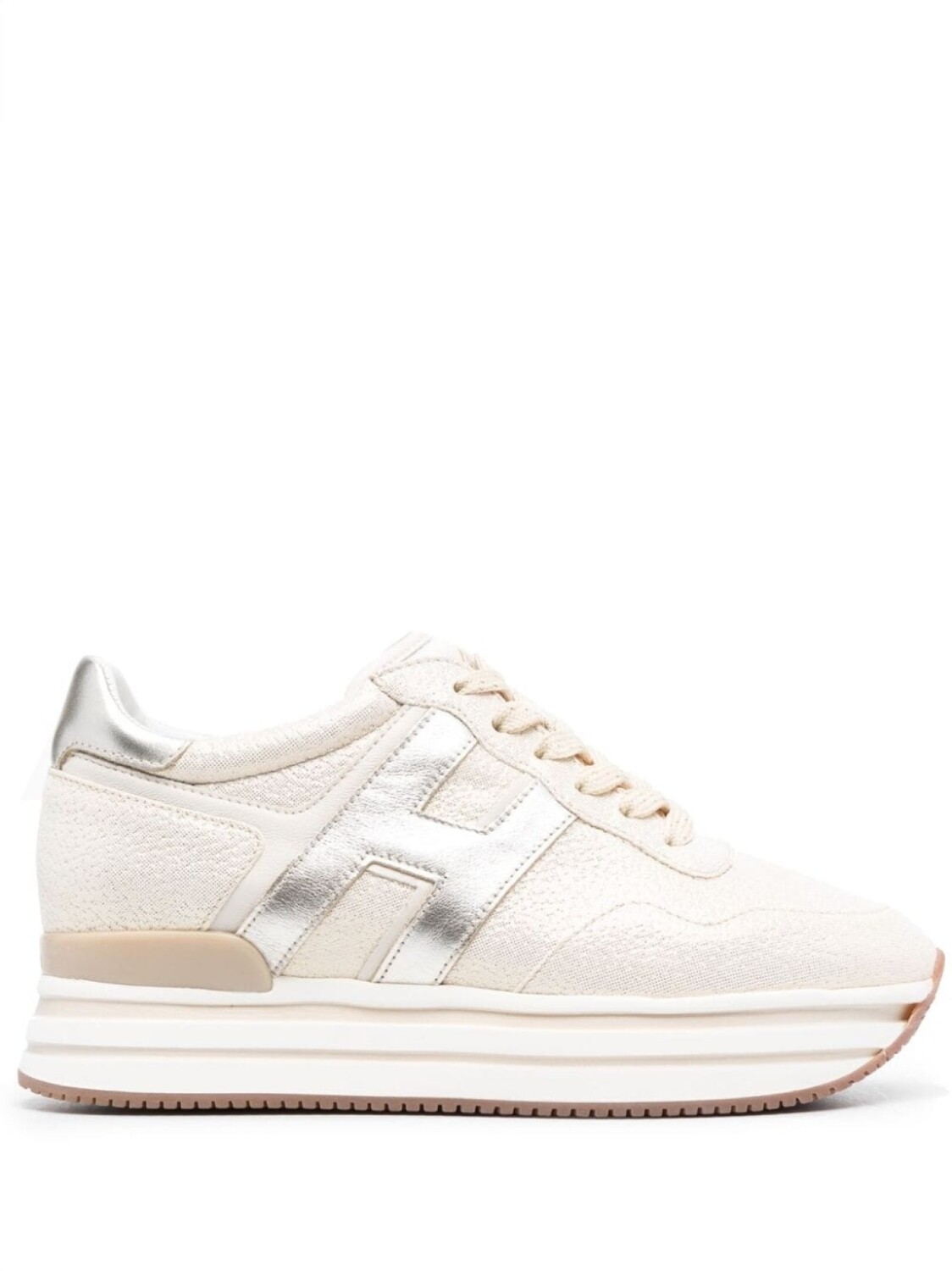 

Кроссовки Hogan Massive Sole, светло-бежевый/серебристый