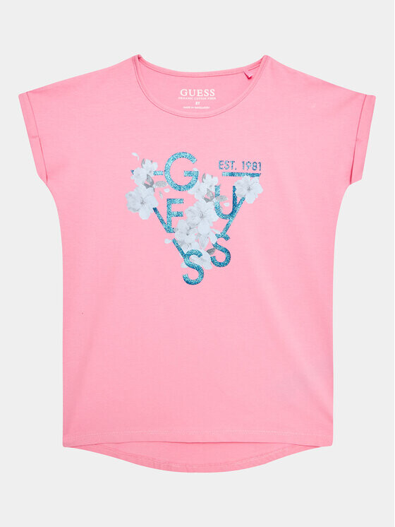

Футболка стандартного кроя Guess, розовый