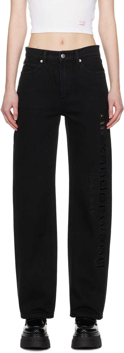

Черные джинсы EZ Alexander Wang, цвет Washed black
