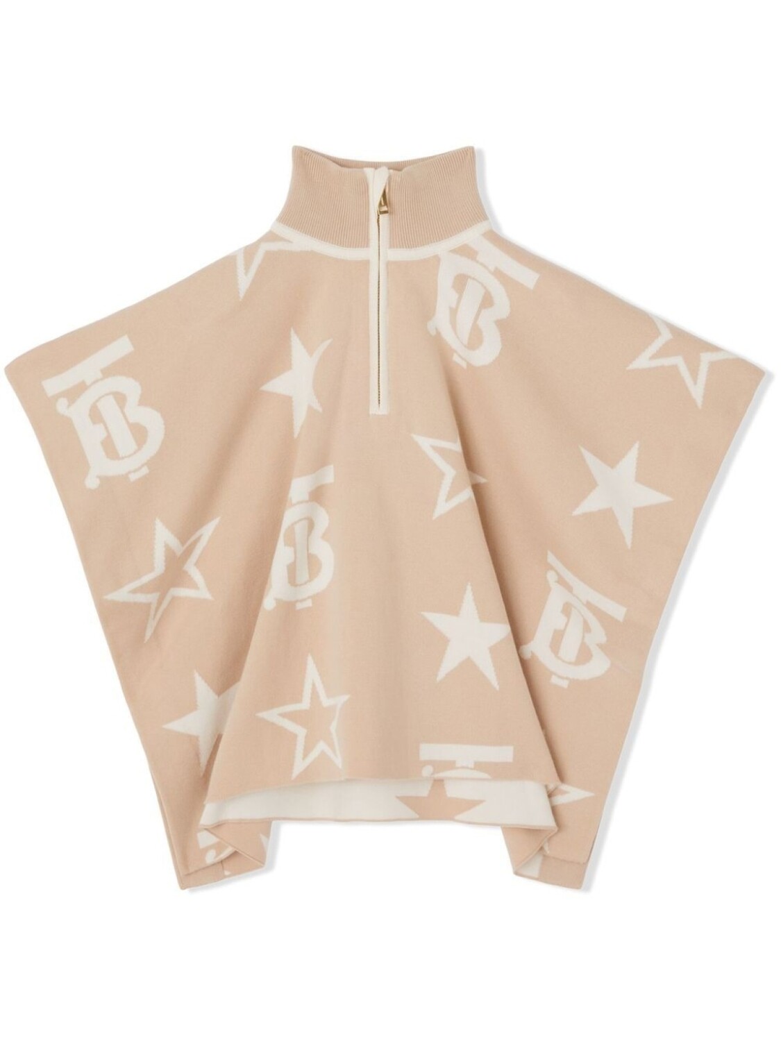

Burberry Kids жаккардовый кейп TB Star, нейтральный цвет