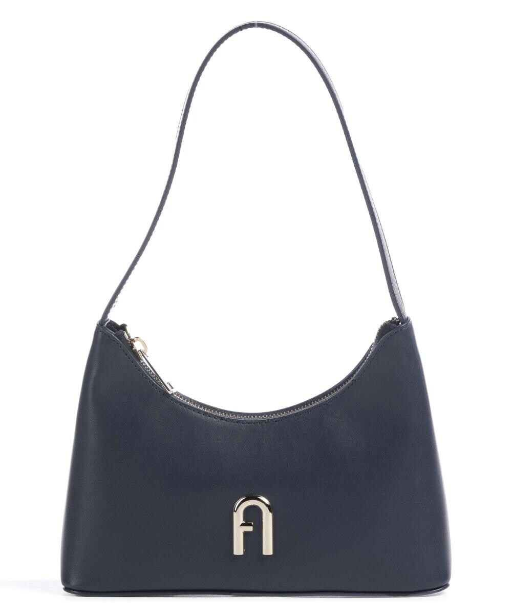 

Сумка-ведро Diamante Mini из мелкозернистой кожи Furla, синий