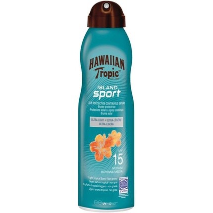 

Island Sport Солнцезащитный спрей непрерывного действия Spf 15, 220 мл, Hawaiian Tropic