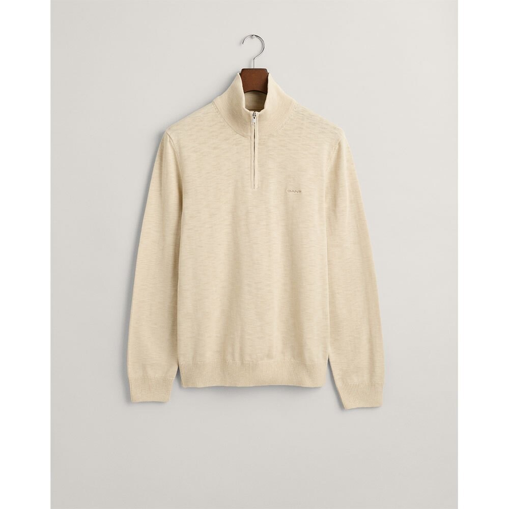 Свитер Gant Flamme Half Zip, бежевый