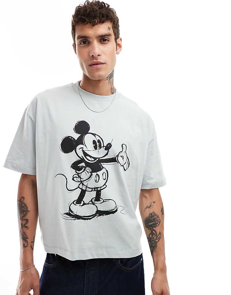 

Синяя футболка оверсайз с лицензионным принтом Микки Мауса ASOS DESIGN Disney