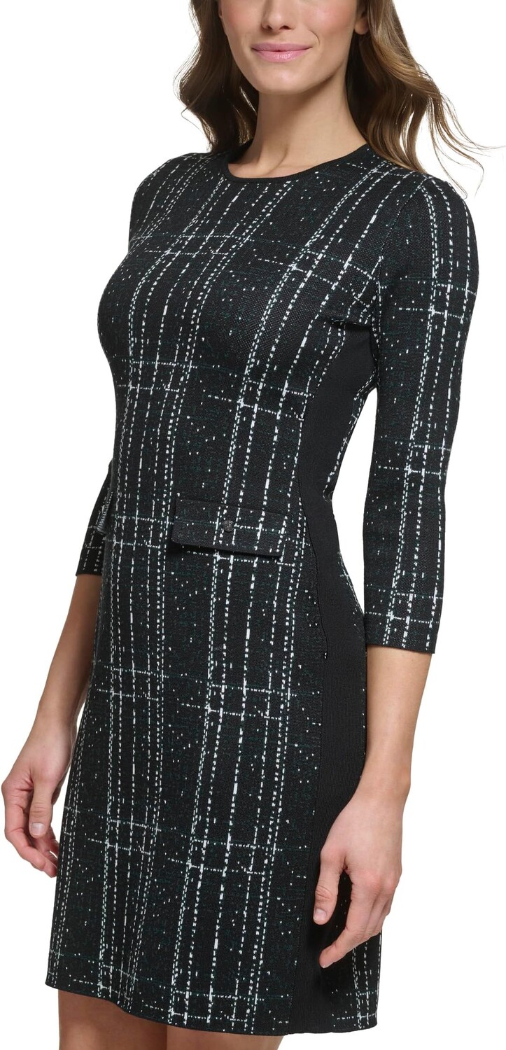 

Платье-свитер с длинными рукавами DKNY, цвет Pine Multi