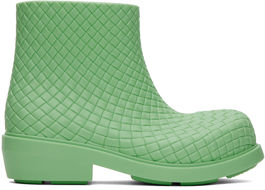 

Зеленые ботинки пожарного Bottega Veneta, Зеленый