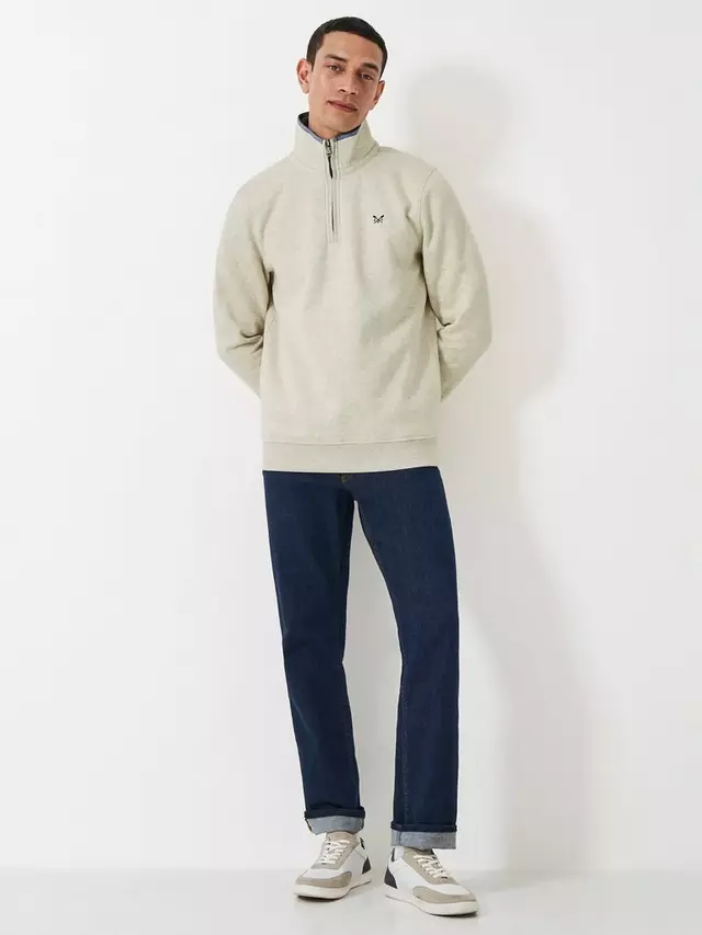 

Толстовка Crew Clothing Classic Half-Zip, цвет oatmeal