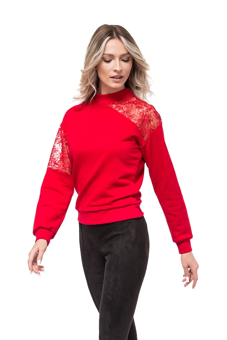 Блуза Таня с кружевом Casa De Moda Vigo, красный novos produtos em 2021 logotipo do carro moda masculina moletom casual roupas esportivas de qualidade ternos masculinos bmw