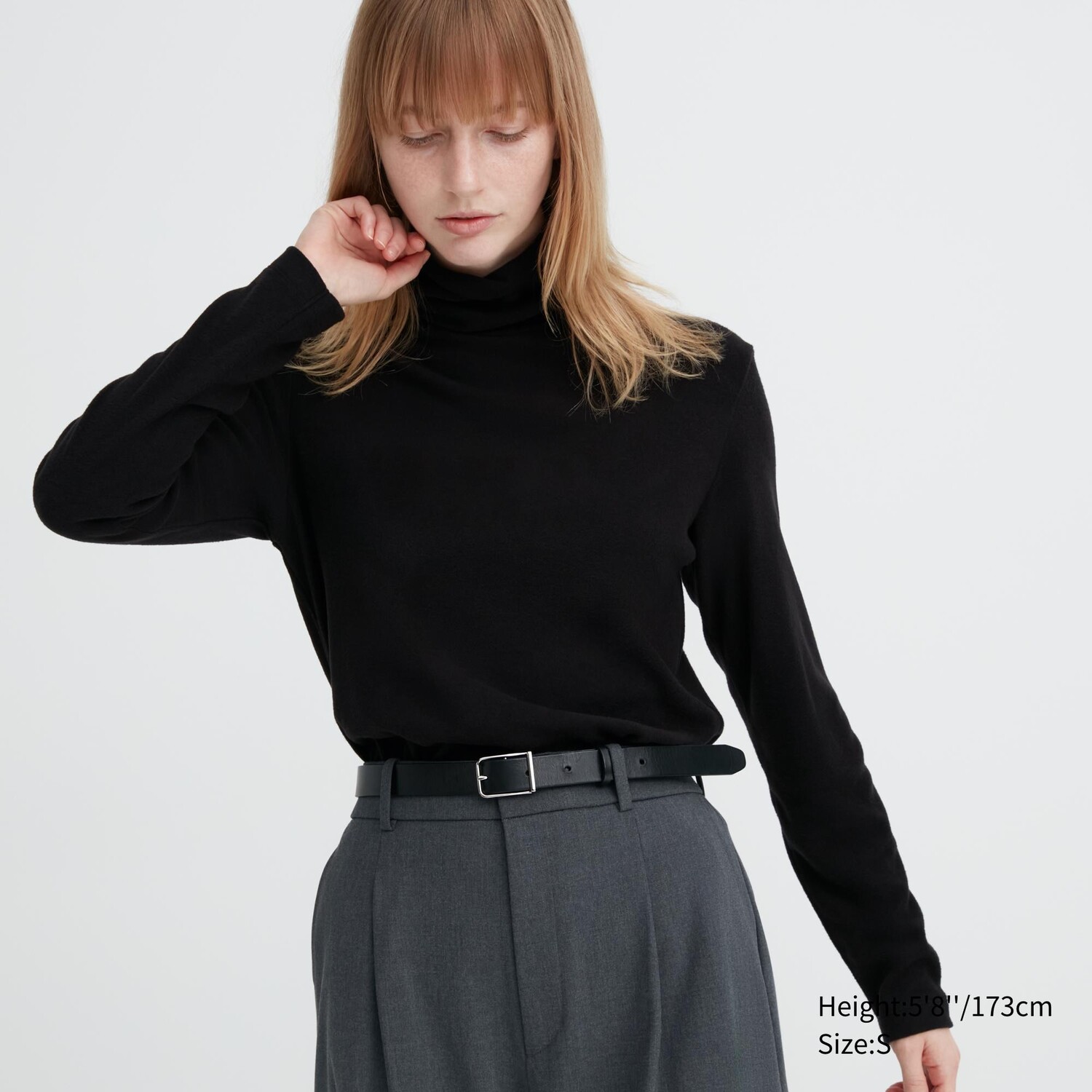 

Водолазка флисовая Uniqlo Heattech с длинными рукавами, черный
