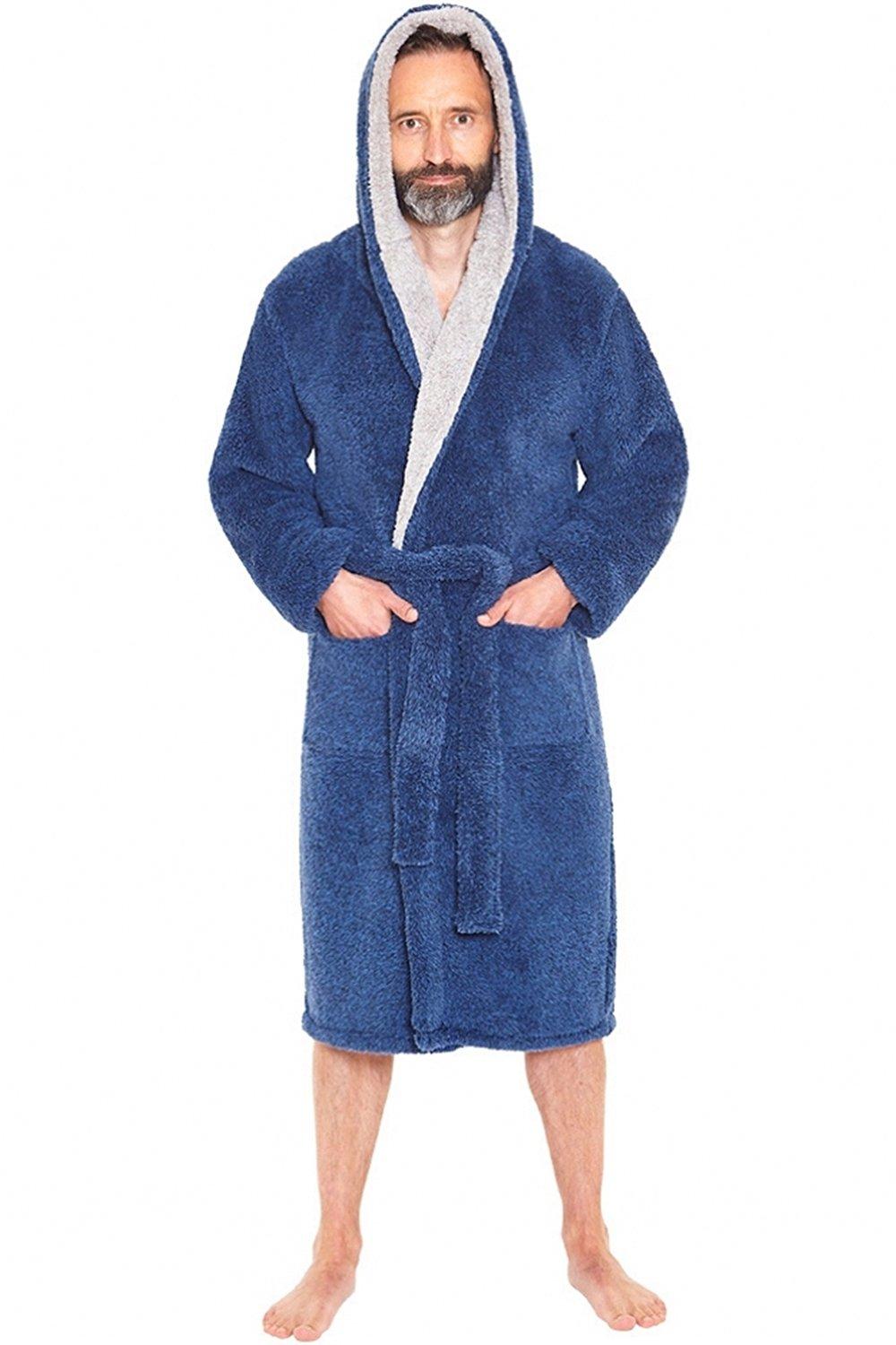 цена Пушистый флисовый халат Just Essentials, синий
