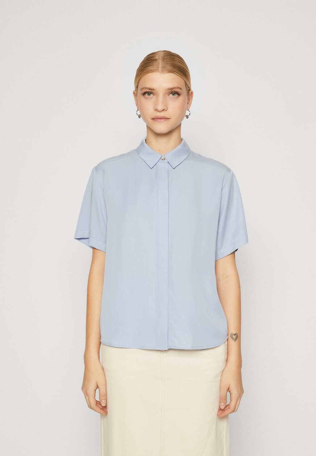 

Блуза на пуговицах MINA SHIRT Samsøe Samsøe, светло-синий