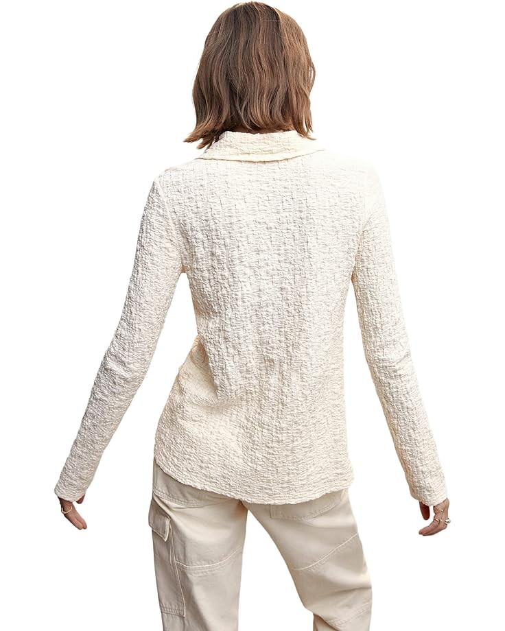 

Рубашка MANGO Crunchy Shirt, экрю