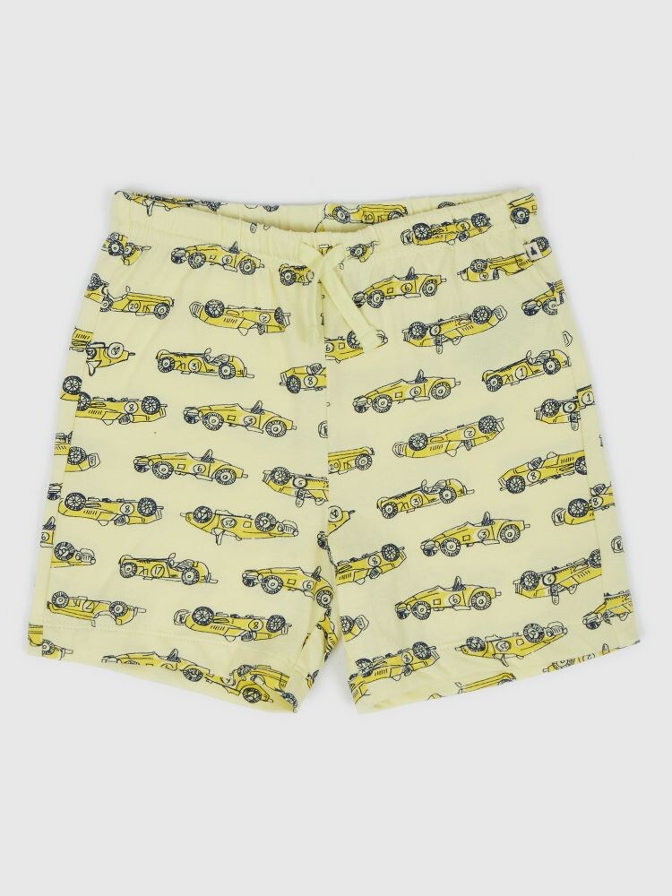 

Детские шорты с машинками Gap, желтый