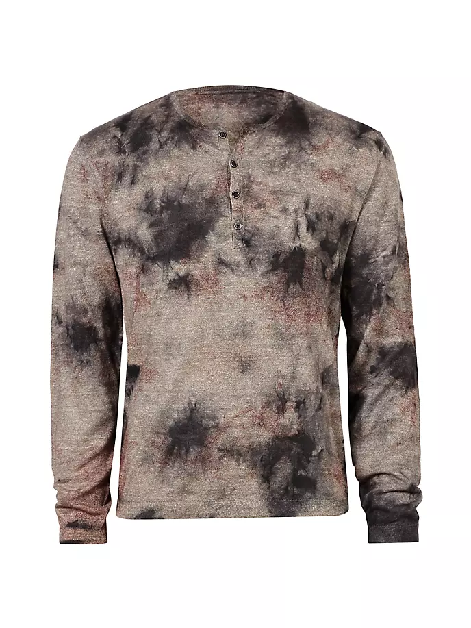 Свитер William Tie-Dye Henley John Varvatos, цвет soil