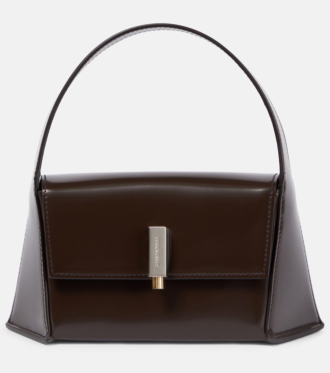 

Кожаная сумка через плечо Prisma Mini Ferragamo, коричневый