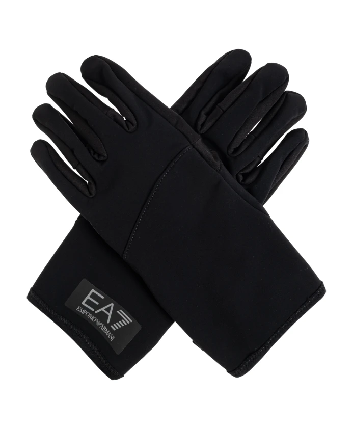 

Перчатки с логотипом Emporio Armani Ea7, черный
