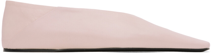 

Розовые балетки с квадратным носком Jil Sander