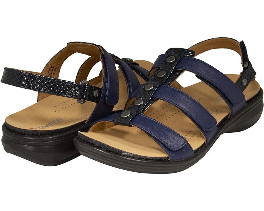 

Сандалии Revere Toledo, цвет Navy Snake/Blue