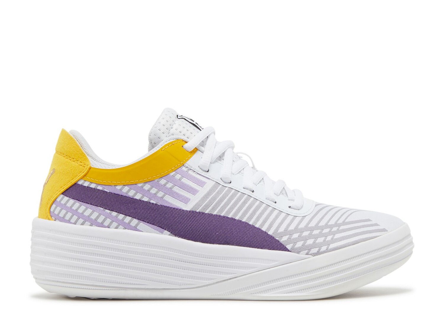 

Кроссовки Puma Clyde All-Pro Jr 'White Spectra Yellow', белый
