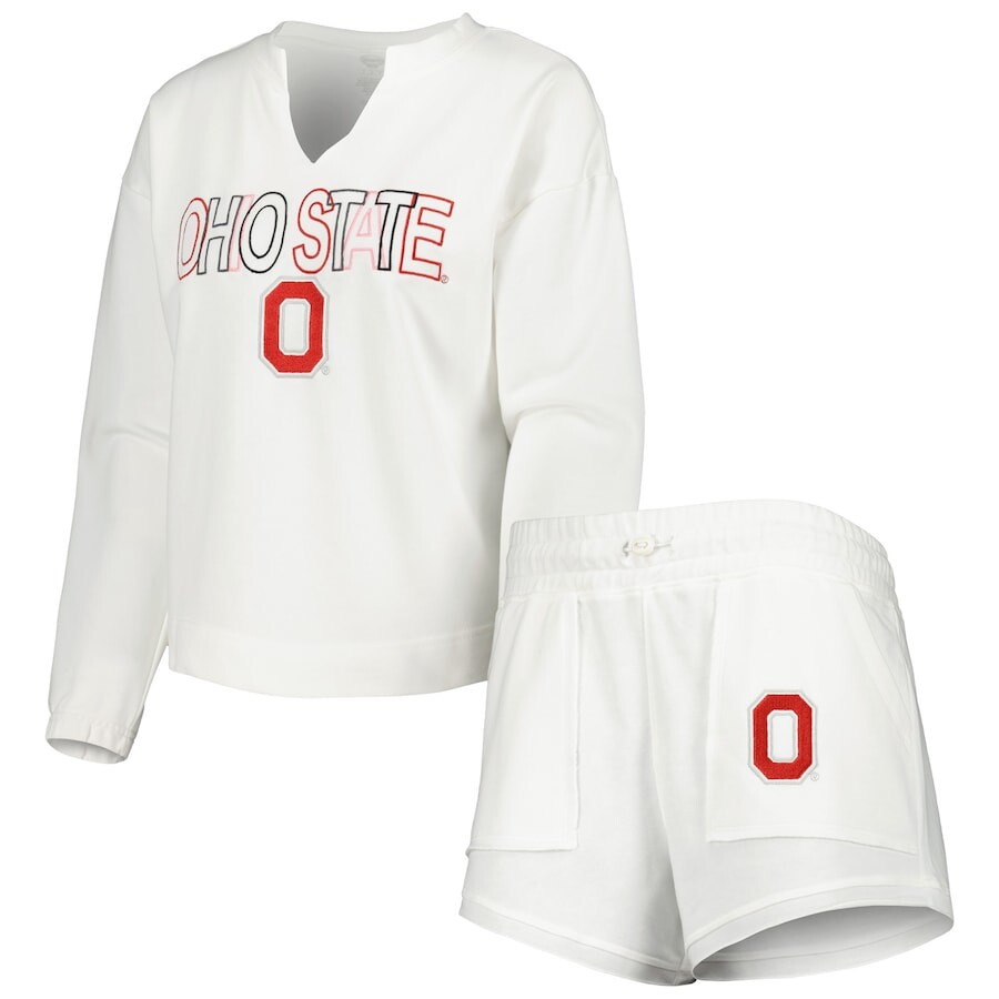 

Пижамный комплект Concepts Sport Ohio State Buckeyes, белый