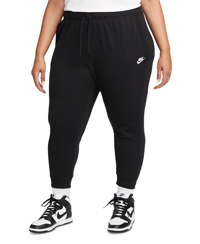 Спортивная одежда больших размеров Клубные флисовые спортивные штаны со средней посадкой Nike, черный