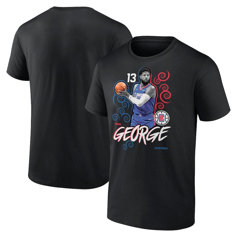 

Футболка с именем и номером Fanatics Branded La Clippers, черный