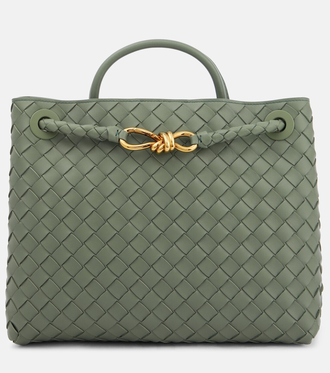 

Кожаная сумка-тоут andiamo среднего размера Bottega Veneta, зеленый