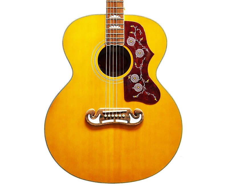 Акустическая гитара Epiphone Inspired by Gibson J-200 Jumbo Acoustic-Electric Guitar Aged Natural Antique Gloss