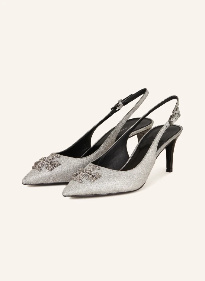 

Туфли eleanor с драгоценными камнями Tory Burch, серебряный, Серый