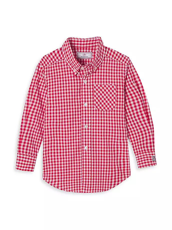 Рубашка на пуговицах Little Boy's & Boy's Owen Classic Prep, цвет crimson gingham