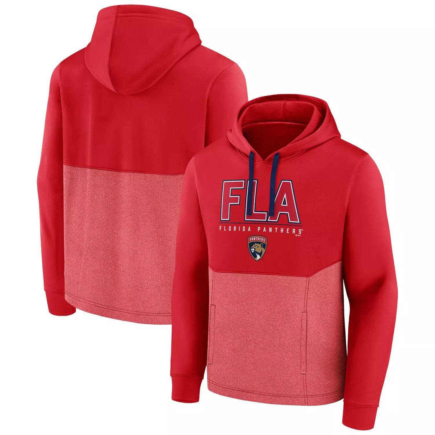 

Мужской пуловер с капюшоном с логотипом Red Florida Panthers Successful Tri-Blend Fanatics