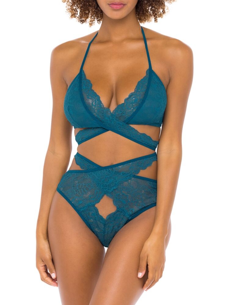 

Комплект из двух бюстгальтеров с запахом Charlena Oh La La Cheri, цвет Blue Coral