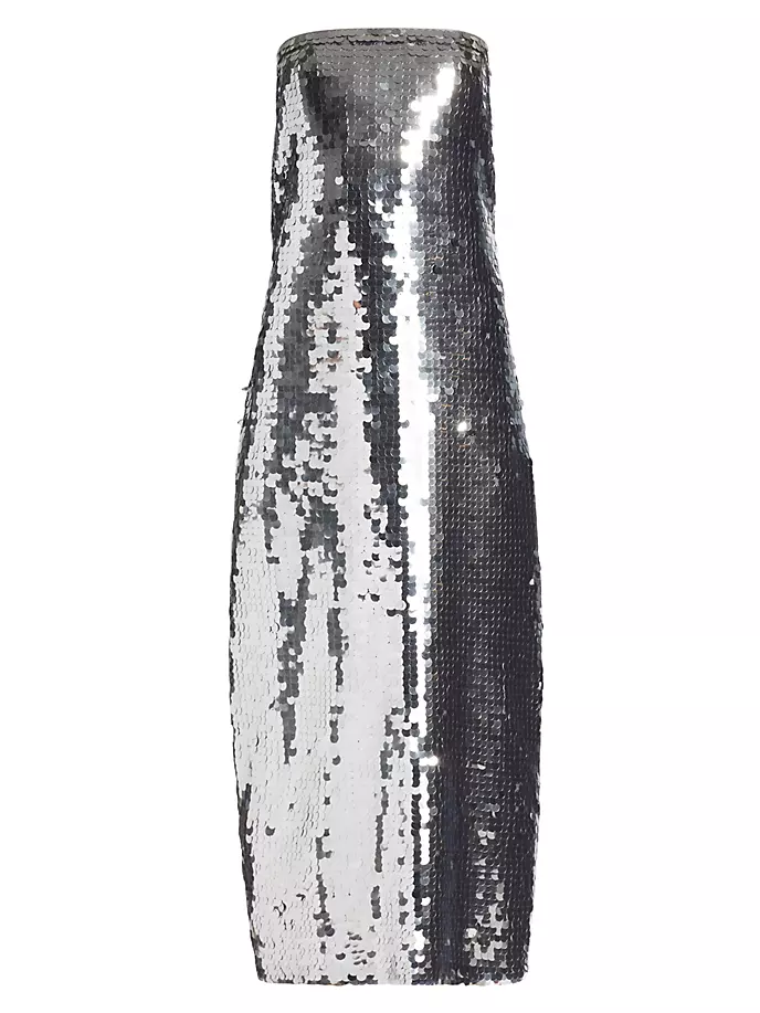 Платье-бюстье миди без рукавов с пайетками Alejandra Alonso Rojas, цвет silver кроссовки torex outdoor alonso 2pr d grey