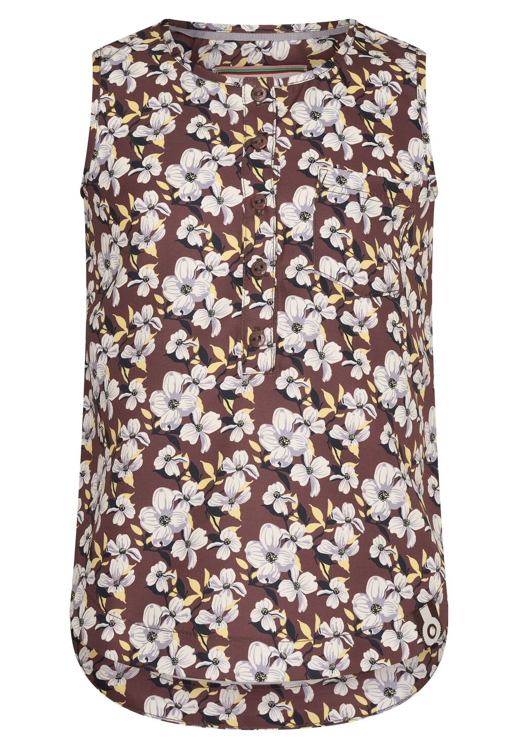 

Блуза SLEEVELESS WITH FLORAL PATTERN 4funkyflavours, цвет brown