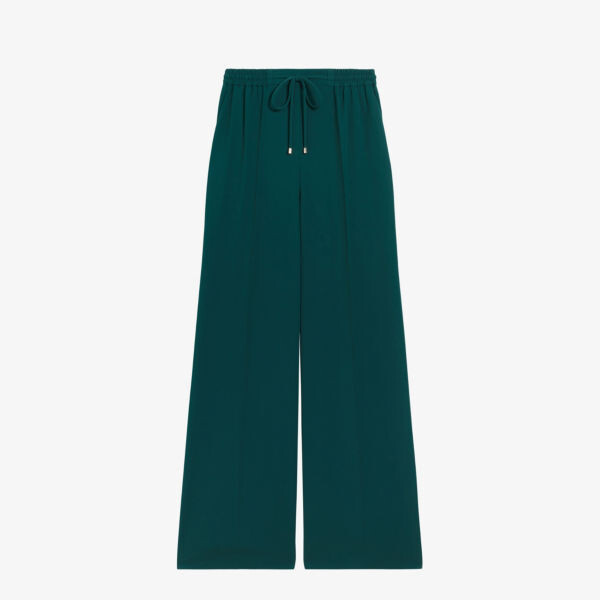 

Широкие плетеные брюки Liliaah с кулиской на талии Ted Baker, зеленый