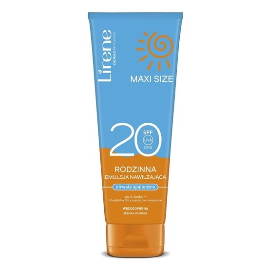 

Солнцезащитная эмульсия, сохраняющая загар SPF 20 Maxi Size 250мл Lirene Family