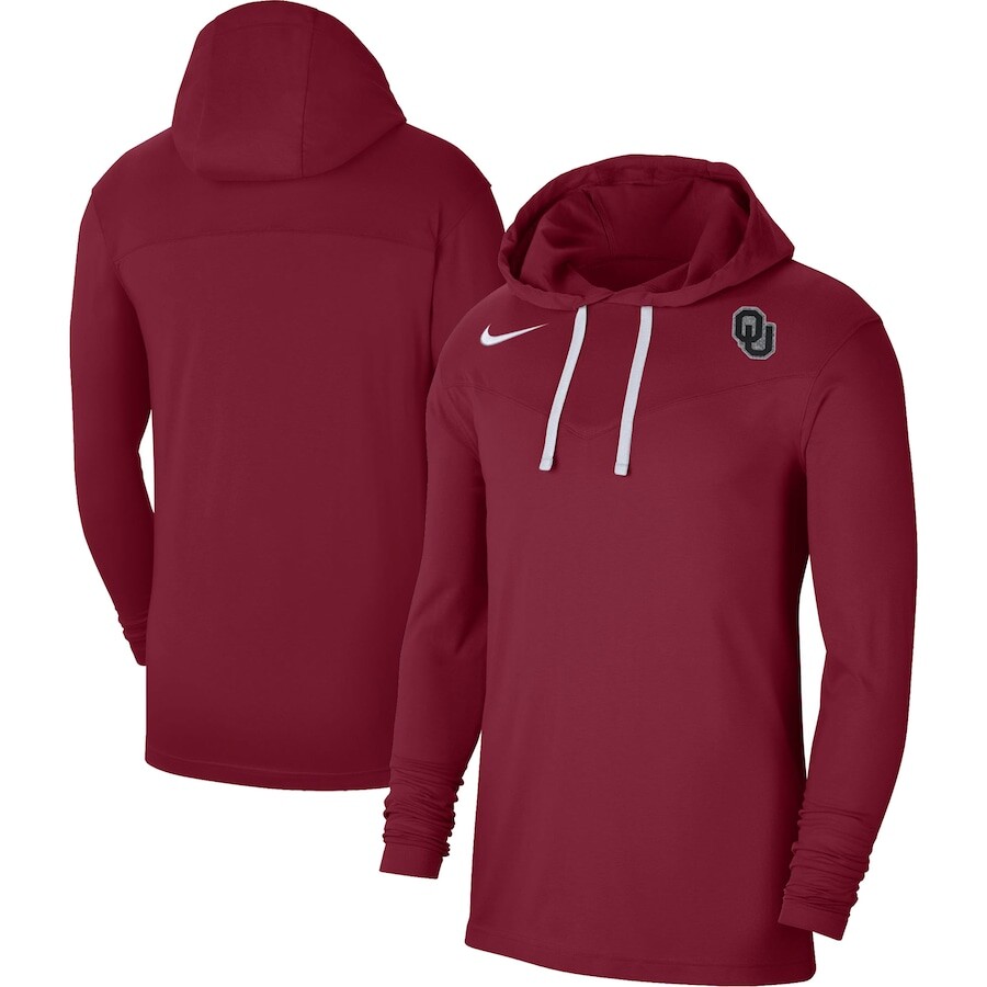 

Футболка с длинным рукавом Nike Oklahoma Sooners, малиновый